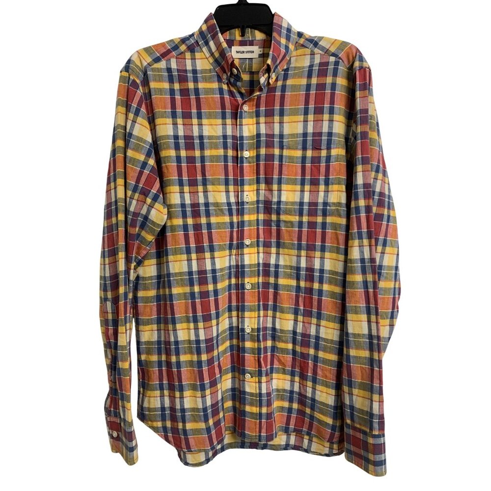 Taylor Stitch‎ Plaid Button Down Shirt Size 40